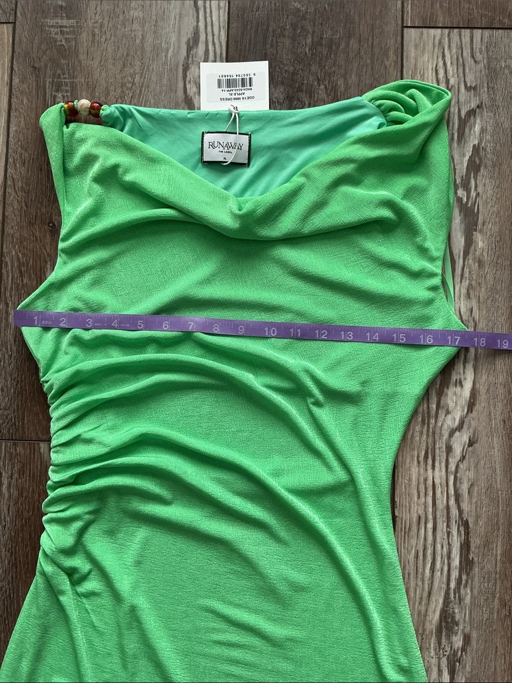 NWT Runaway the Label Women's Odeya Mini Dress Green Apple XL - Picture 7 of 9